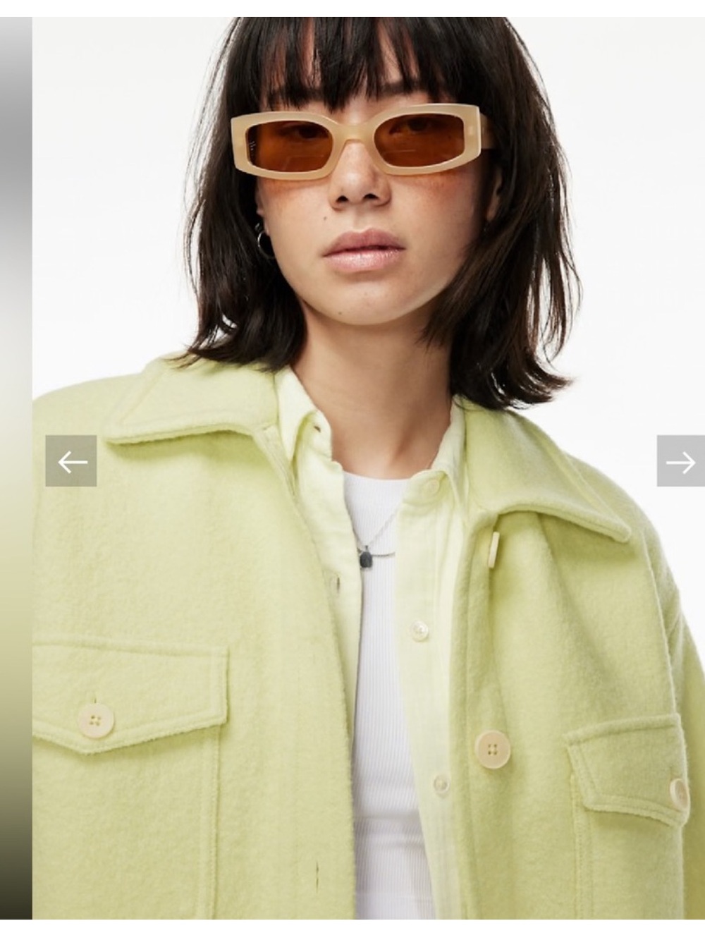 Wilfred Light Lime Oversized Shirt Jacket - Women - Picture 3 of 16